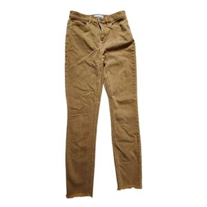 LOFT High Waist Skinny Crop Pants Dark Mustard, Size 25/0